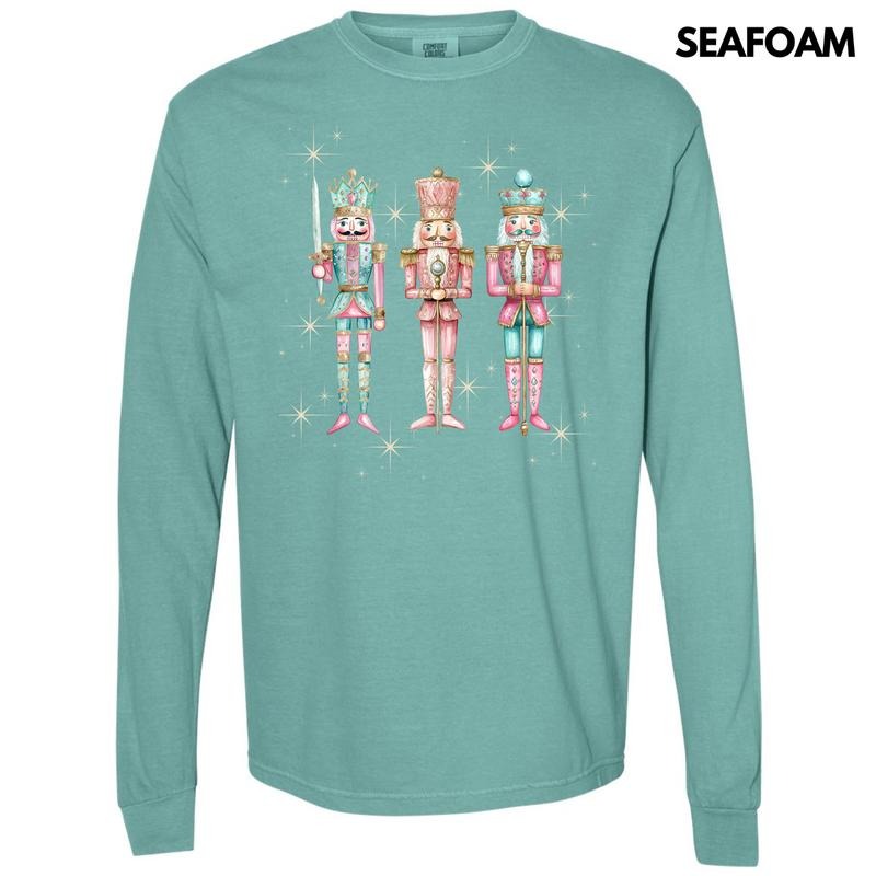 Sparkle Nutcracker Trio Long Sleeve Comfort Colors T-Shirt 'NLB'