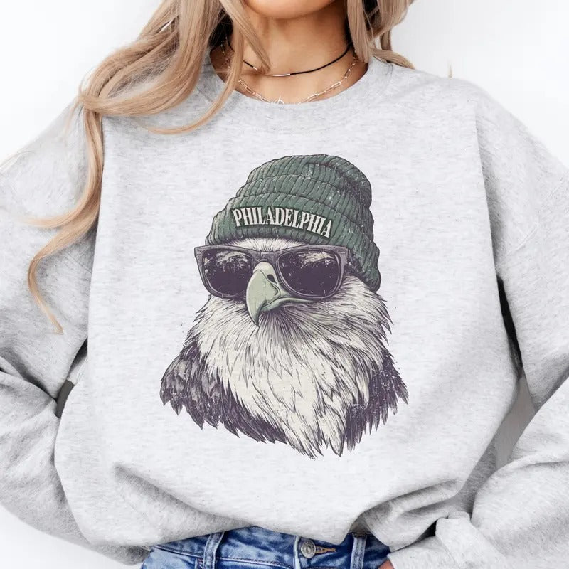 Spirit Animal Philadelphia Football Sweatshirt Retro Football Fan Pullover Sweatshirt Womens Fan Sports Pullover Game Day Philadelphia Game Day Top