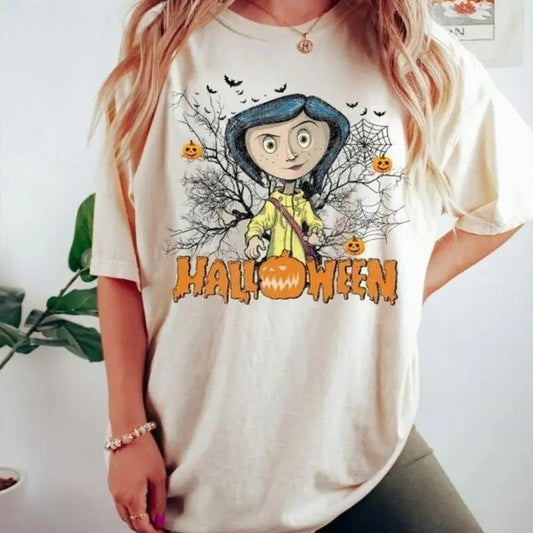 Spooky Coraline Doll Sweatshirt, Funny circus Corr.aa.lineee sweatshirt,  Spooky movie Hoodie, Doll TShirt, Movie Retro Horror Sweatshirt, Halloween Gift Tshirt, Graphic Hoodie