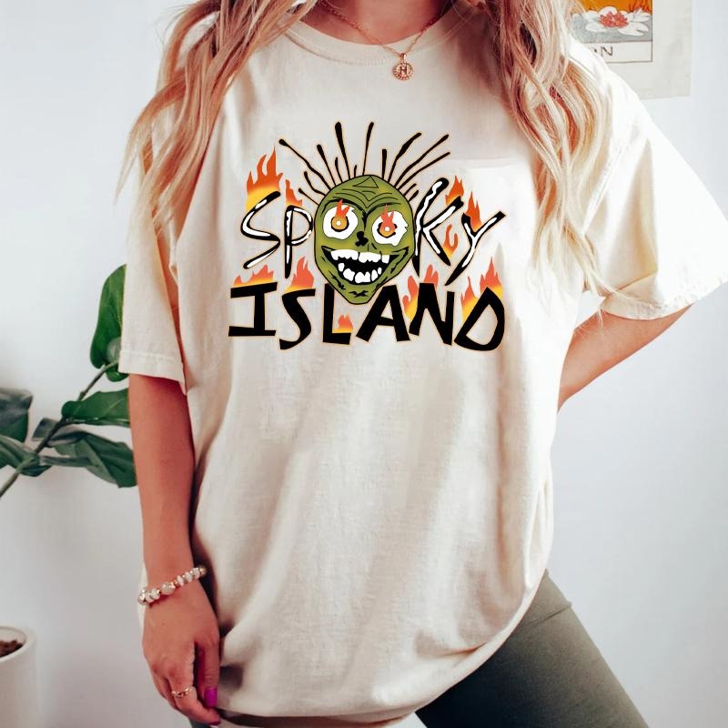 Spooky Island Amusement Park Shirt, Halloween Tee, Retro Ghost Town Vibes, Funny Haunted Adventure Shirt, Fall Gift
