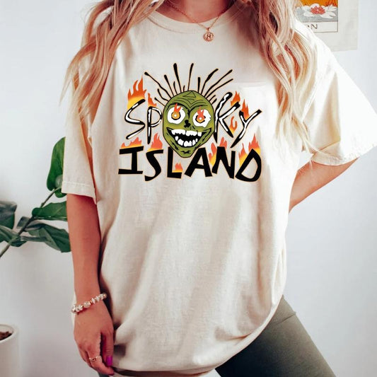 Spooky Island Amusement Park Shirt, Halloween Tee, Retro Ghost Town Vibes, Funny Haunted Adventure Shirt, Fall Gift