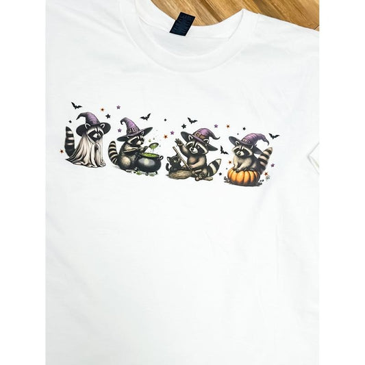Spooky Raccoons Graphic Top