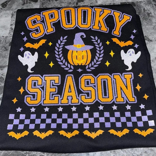 Spooky Season Glitter Fleece Crewneck