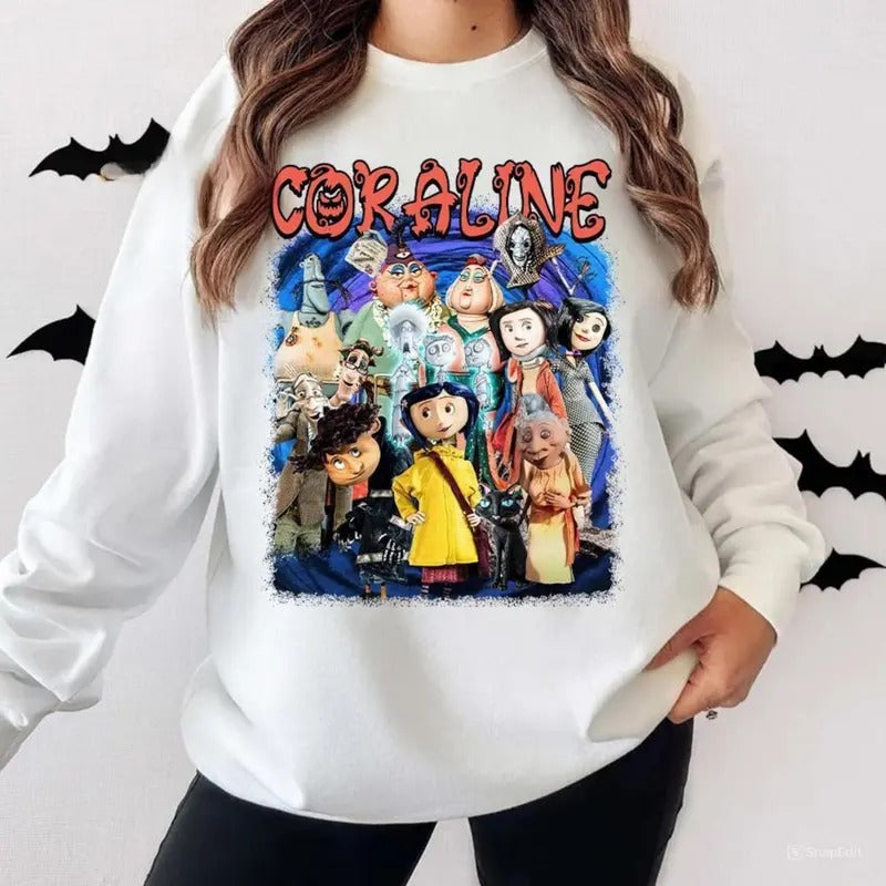 Spooky Season Tee, Funny circus Corr.aa.lineee sweatshirt,  Spooky movie Hoodie, Doll TShirt, Movie Retro Horror Sweatshirt, Halloween Gift Tshirt, Graphic Hoodie