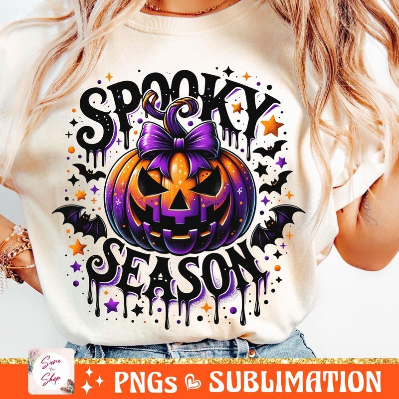 Spooky Season shirt, Retro Halloween, Pumpkin, Halloween, Witchy Bats, Spooky vibes