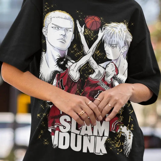 Sport 90s Anime Lovers, Basketball Otaku Ropa,Slam Dunk t-shirt Art Team Basketball Slam Dunk Anime Sport Manga Shirt All Size