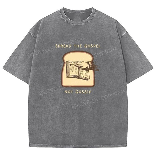 Spread The Gospel Unixes Washed T-Shirt, Christian Tshirts, Christian Jesus shirts, Vintage 90s Graphic Tee Gift Cotton Top, Mineral color