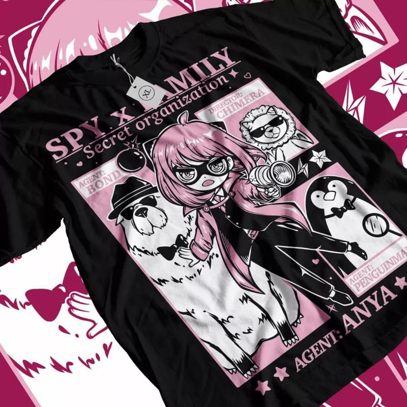 Spy X Family Anime T-Shirt & Sweatshirt, Bomb Squad Anya Graphic Tee, Anime Manga Lover Gifts Ball Cotton Dragon Menswear