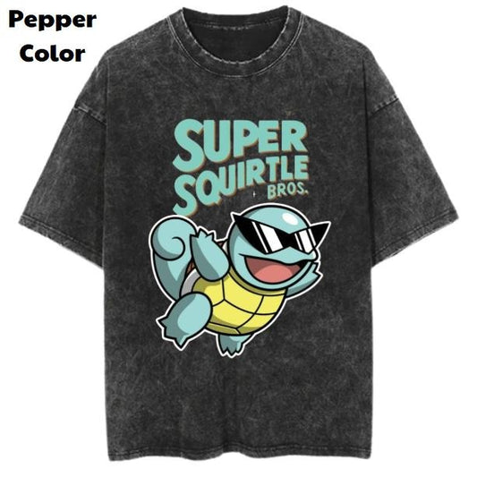 Squirtle Vintage Tees, Super Squirtle T-Shirt, Pokemon Graphic Tees, Funny Pokemon Shirt, Unisex Anime Shirt, Menswear Womenswear Streetwear