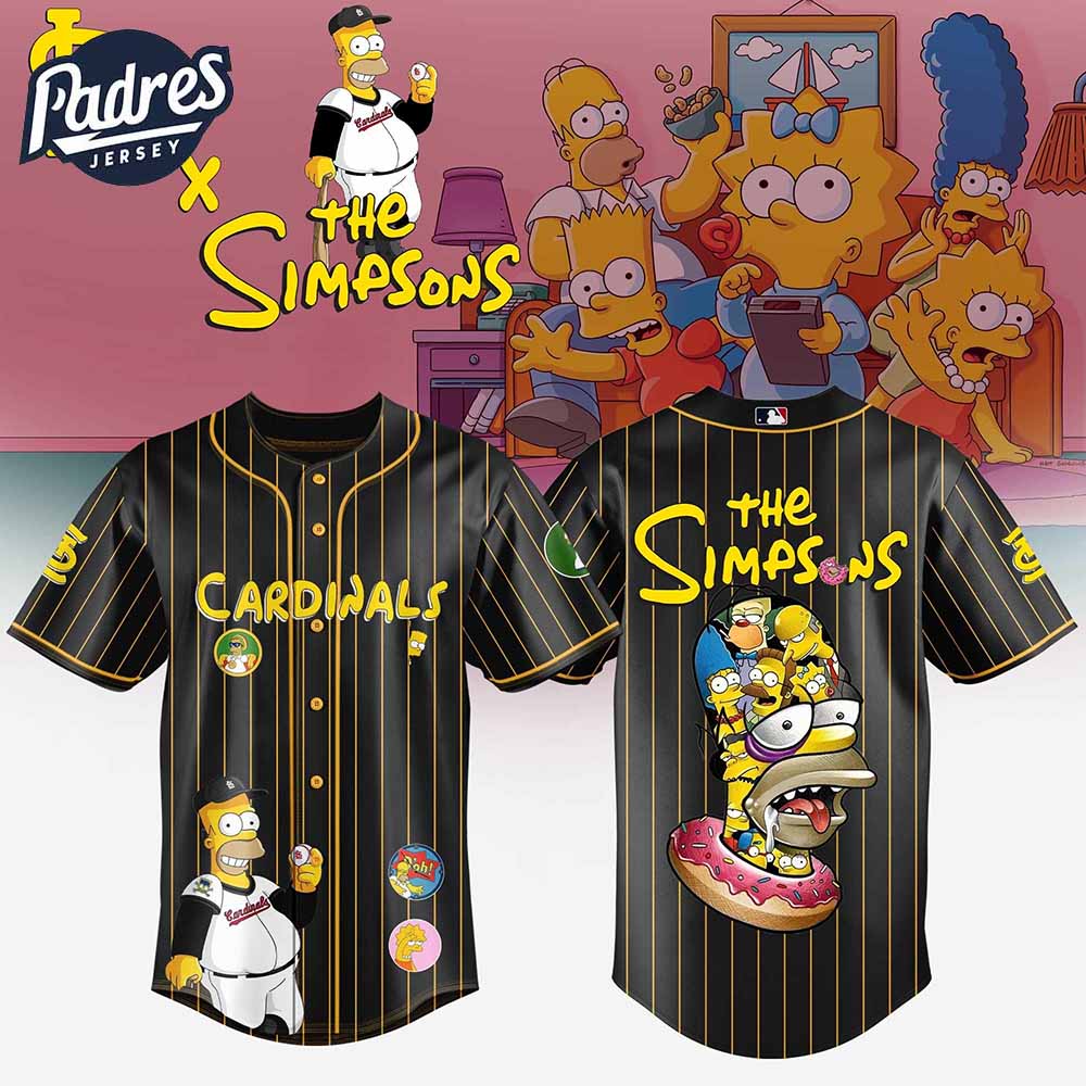 St Louis Cardinals MLB x The Simpsons Baseball Jersey Style - Padres Jersey Oasis: Elevate Your Baseball Style Game