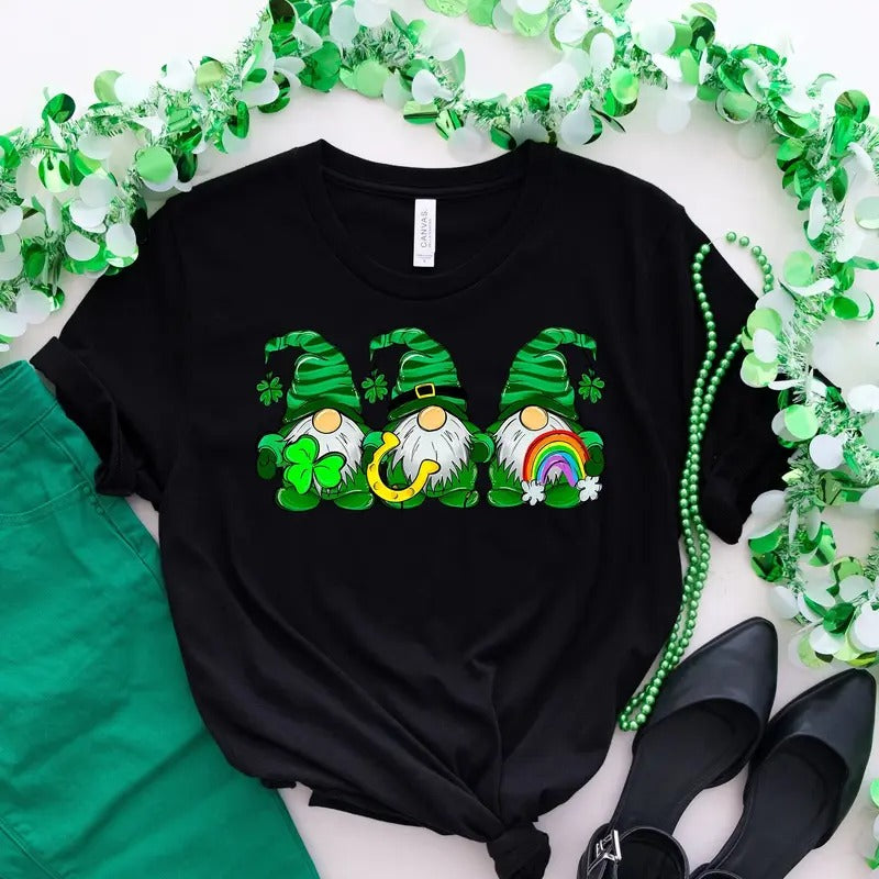 St Patrick's Day Gnomes Shirt Gnomes Shirt Happy St Patrick's Day Shirt Clover Shirt St Patrick's Day Shirt Irish Shirtstyle{n002}2