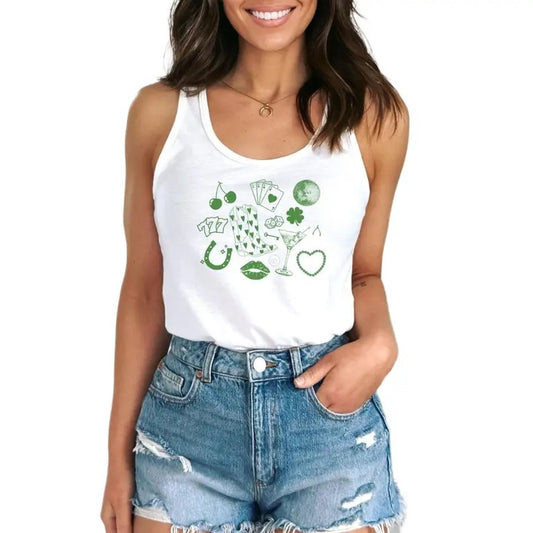 St Patricks Day Shirt, St Pattys Tank Top, Lucky Shirt, St Paddys Drinking Tank, Saint Patrick's Women's Ideal Racerback, Lucky Tee