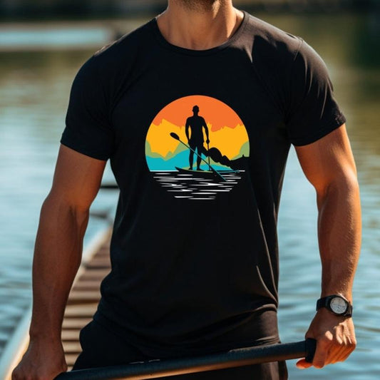 Stand Up Paddle Board Tshirt Sup Retro Graphic T-shirt - Mens Funny Stand Up Paddle Board Dad Husband Gift Boys Birthday Christmas Gift Top  made in usa