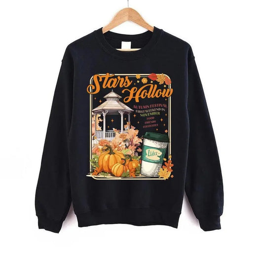 Stars Hollow Sweatshirt, Fall Vibes Shirt, Lukes Dinner Coffee Sweatshirt, Retro Gilmore Girl Sweatshirt, TV Show Fans Sweatshirt