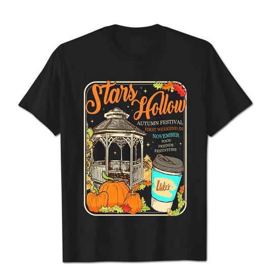 Stars Hollow T-Shirt, 1779 T-Shirt, Gilmore Girls T-Shirt, Autumn T-Shirt, Lukes Diner T-Shirt, Unisex T-Shirt, Halloween Gifts, Gift For Fan, Gift For Her, Gift For Him Fabric Fit Top Womenswear