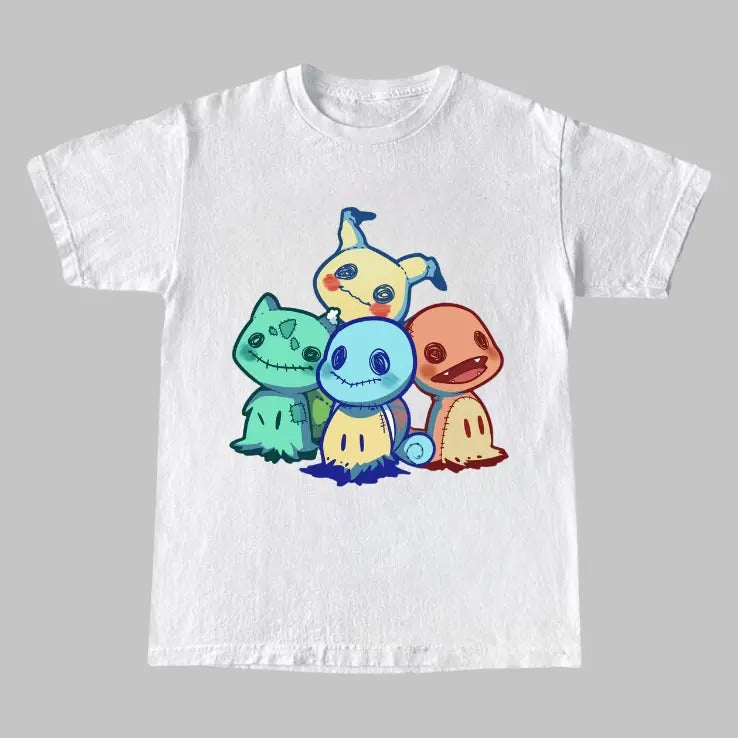 Starterkyus Vintage Graphic Tees, Pokemon T-Shirt, Pokemon Shirts, Pokemon Stuff, Unisex Anime Manga Shirt Top Menswear Womenswear Streetwear