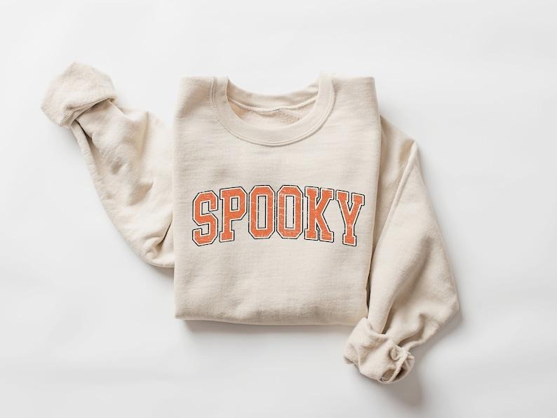 Stay Spooky Sweatshirt, Halloween Sweatshirt, Womens Halloween Sweatshirt, Spooky Season Shirt, Unisex Classic Cotton with Graphic Print in All Sizes, For Men, For Women