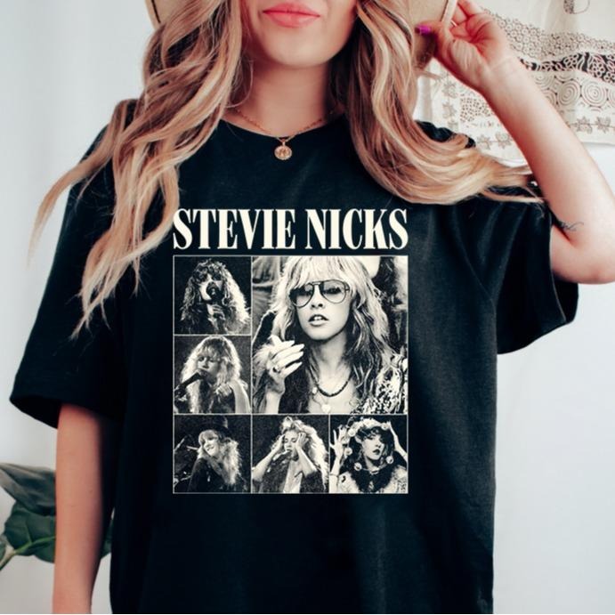 Stevie Nicks Shirt, Stevie Nicks 2024 Tour Shirt, Vintage 90s Stevie Nicks Music Concert, Fan Gifts Tee, Unisex Crew Neck Sweatshirt