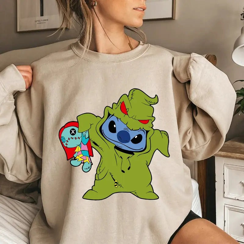 Stich Cosplay Shirt, Halloween Night T-shirt, Retro 90s Film Character Shirt, Vintage Stich Lover Shirt, Magic Kingdom T-shirt