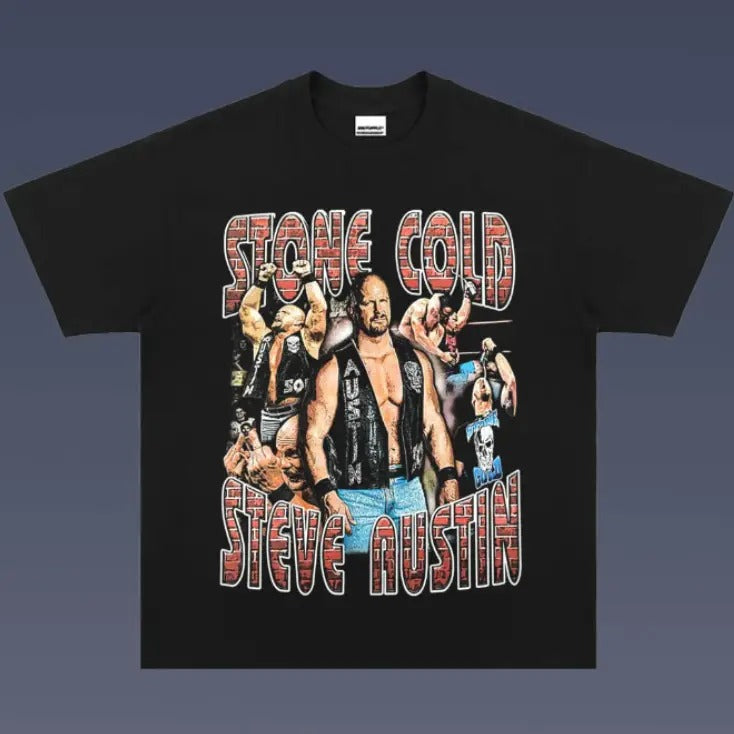 Stone Cold Vintage Tee, Stone Cold T-Shirt, WWE Shirt, Vintage Graphic Tees, Unisex Wrestler Shirt Top Menswear Womenswear Streetwearstyle{n002}4