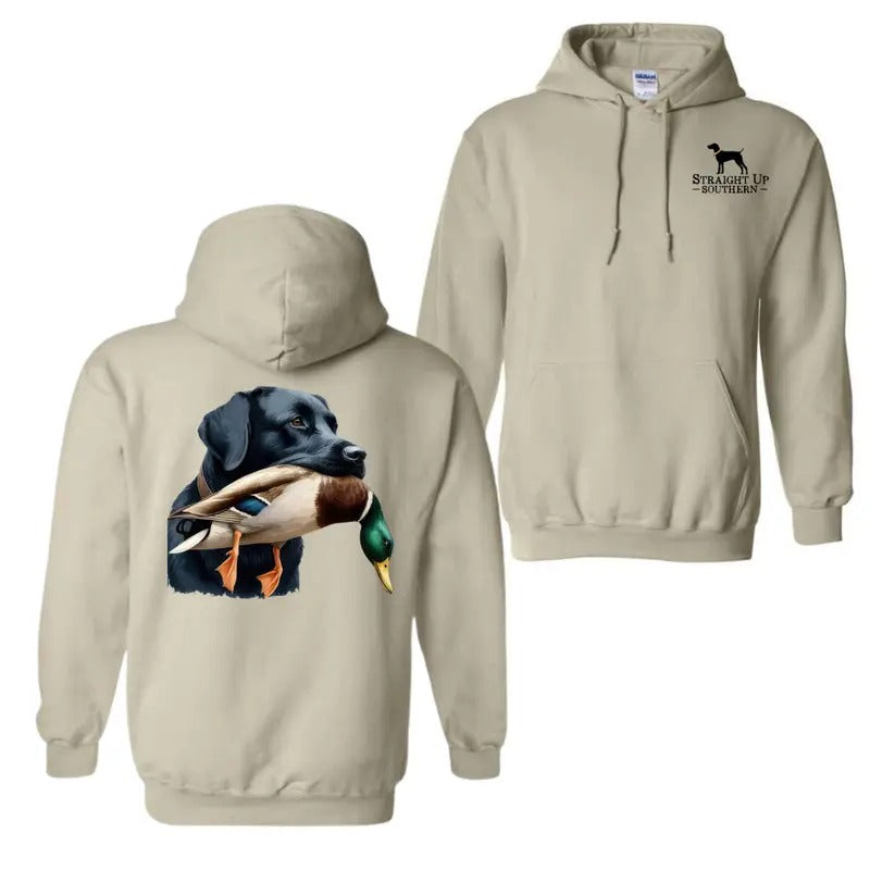 Straight Up Southern Hoodie, Mallard Duck Hunting 2 Sided Hoodie T-Shirt, Dog Friend Hoodie For Men And Women, Trendy Shirt