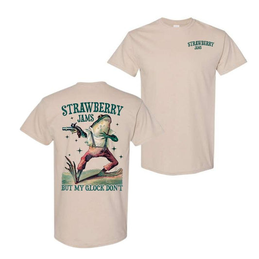 Strawberry Jams But My Glock Don't Vintage Graphic Shirt