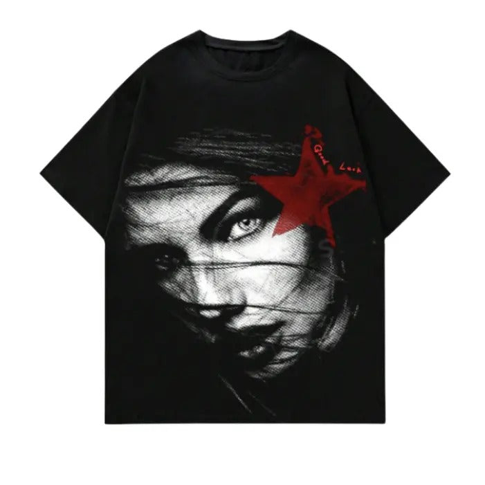 Street Life Men's Portrait Printed Short Sleeve T-Shirt, Sweatshirt, Hoodie Size S- 3XL,Gift For Women Top Womenswear Underwear Humen Crewneck Baggy