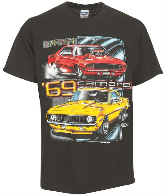 Street Smart 1969 Camaro T-Shirts - Vintage Hot Rod Muscle Car Graphic Tee  for Car Enthusiasts Men's Cotton Tee - Old School Tee Gift - Tshirt, Top Menswear Streetwear Tropical Crewneck Shortsleeve Casual tee shirt cotton t-shirt y2k  outfits  men