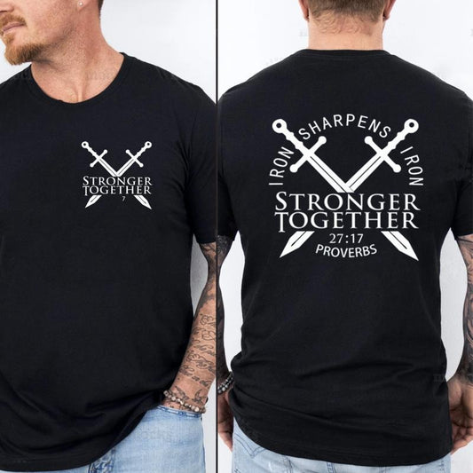 Stronger Together Tee Pure Cotton Casual Street Style Crew Neck Short T-Shirt Tops Trendy For Women For Men