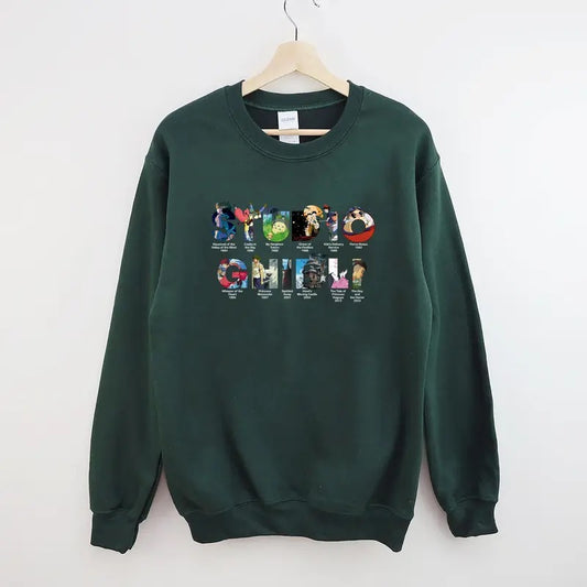Studio Ghibli Sweatshirt, Hayao Miyazaki, Studio Ghibli Totoro Shirt, Ghibli No Face Shirt, Howl's Moving Castle shirt, Ponyo Sweatshirtstyle{n002}7