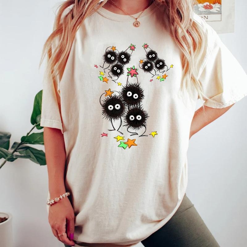 Studio Ghibli TShirt, Soot Sprites T-Shirt, Susuwatari Shirt, Ghibli Gift, Soot Sprites Hoodie, Anime Fan Giftstyle{n002}2