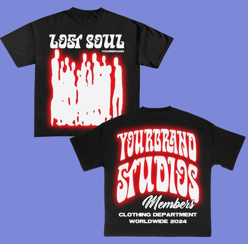 Style Gothic Lost Soul Grapjoc Retro T Shirt Hip Hop Streetwear Y2k Fashion