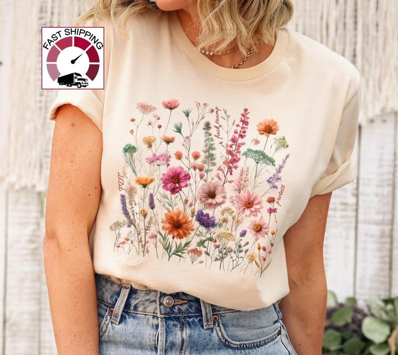 Subtle Floral Trump shirt,Trump Floral Shirt,Protest Trump tshirt,Resist Trump tee,FDT tshirt,Trump Apparel,Trump Outfit