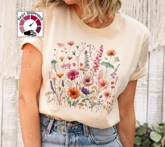 Subtle Floral Trump shirt,Trump Floral Shirt,Protest Trump tshirt,Resist Trump tee,FDT tshirt,Trump Apparel,Trump Outfit