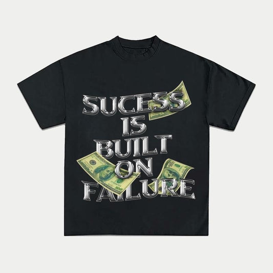 Sucess is Built on Failure Y2k Clothing T-Shirt Graphic Tee Vintage Merch for Men Women Top Streetwear