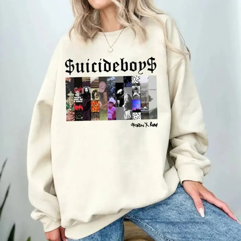 Suicide Boys Album Sweatshirt, Vintage Suicideboys Shirt Sweatshirt, SuicideBoys merch, Suicide Boys Now The Moon's Rising Album, Sboy Album Tee