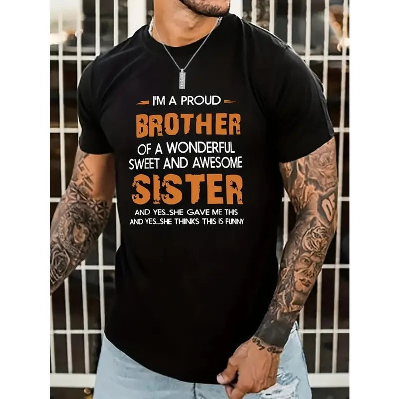 Summer Cotton Print Tee Shirt For Men Casual Short Sleeve, Breathable Knit Fabric, Classic Fit - Perfect For Outdoor Activities Made in USA