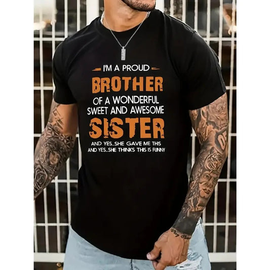 Summer Cotton Print Tee Shirt For Men Casual Short Sleeve, Breathable Knit Fabric, Classic Fit - Perfect For Outdoor Activities Made in USA