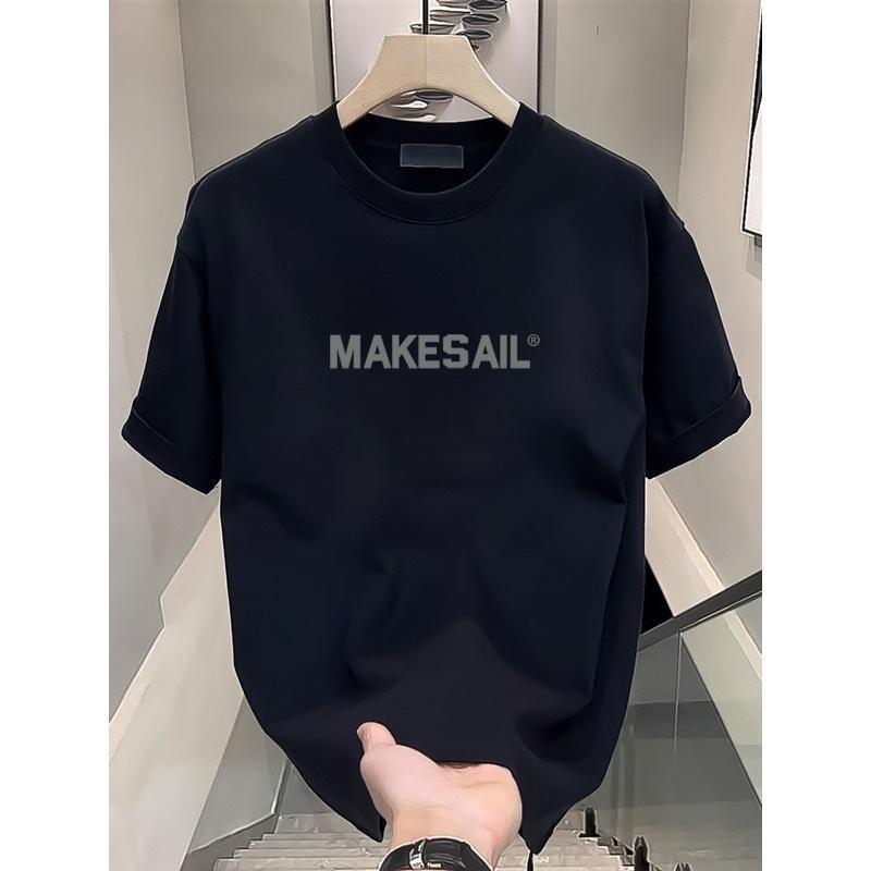 Summer Crew Neck Unisex Youth American Style Heavyweight Short Sleeve Pure Cotton T-Shirt Ins Trendy Street Loose Top