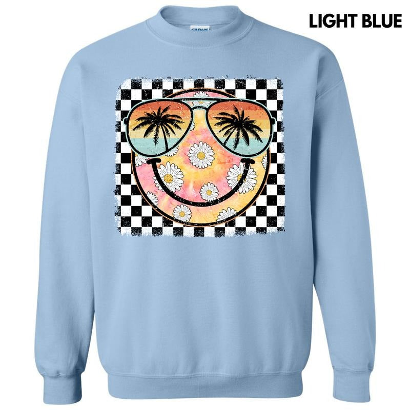 Summer Sunglasses Happy Face Sweatshirt 'NLB'