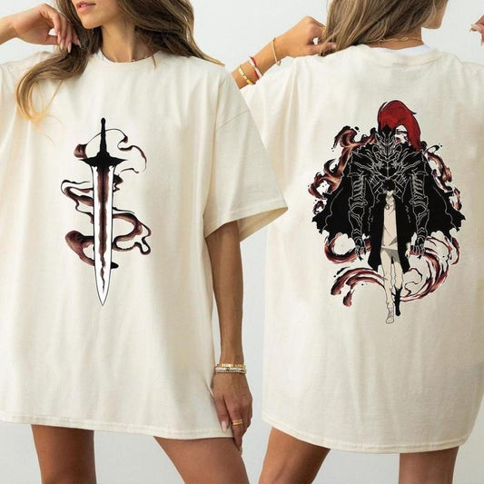 Sung Jin Woo Solo Leveling Anime Vintage Tee Unisex Anime Manga Shirt, Gift For Anime Fan, Comfortable Stretch, Moves with You