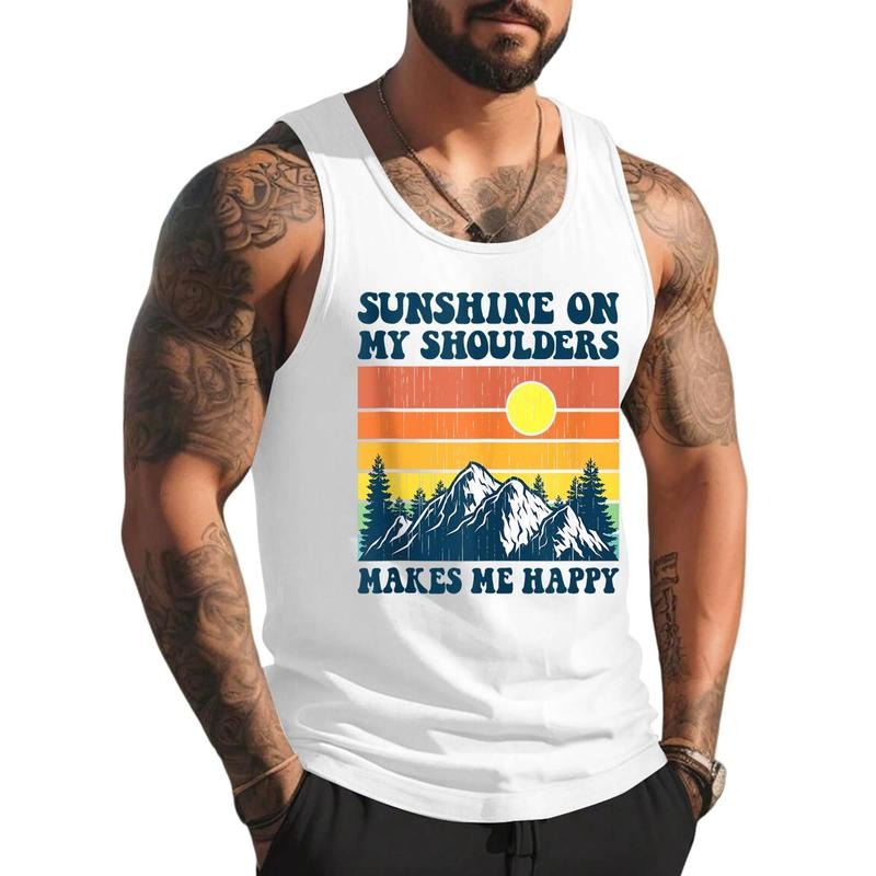 Sunshine On My Shoulders Makes Me Feel Happy Country Music Unisex Tank Top, Cotton, Size S-3XL