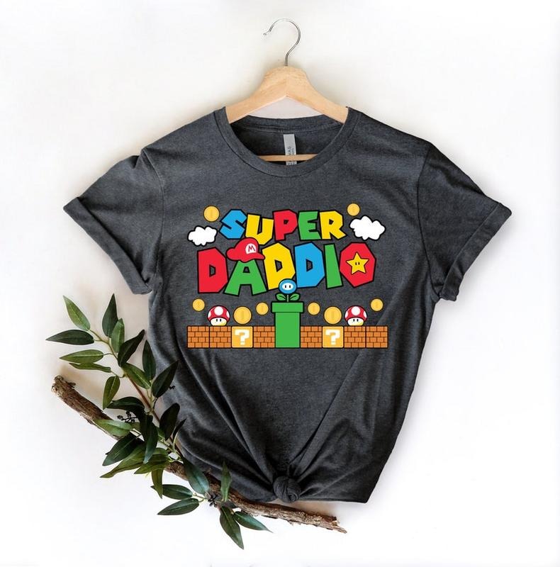Super Daddio Game Shirt,New Dad Shirt,Dad Shirt,Daddy Shirt,Father's Day Shirt,Best Dad shirt,Gift for Dad,Super Dad Shirt,Gamer Daddy Shirt