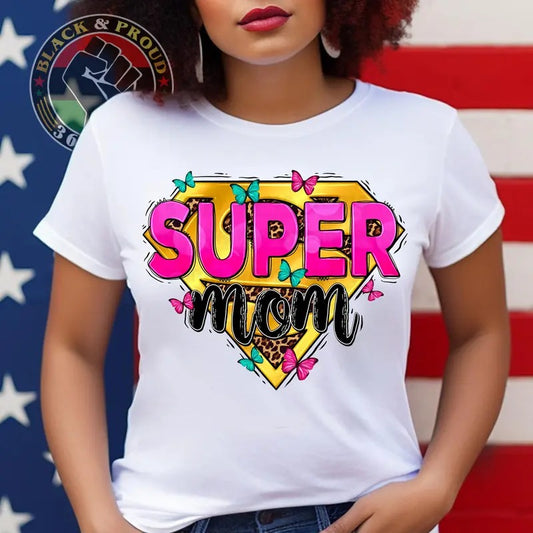 Super Mom Shirt, Melanin Mom T-shirt, Leopard Black Mama Tees, African American Woman Black Love Tee, Black Girl Magic Shirt, Gift for Her, Mothers day Gift