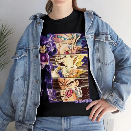 Super Saiyan Vegeta T Shirt Dragon Ball Z Tee 90s Anime Clothing Manga Japanese Unisex Full Size