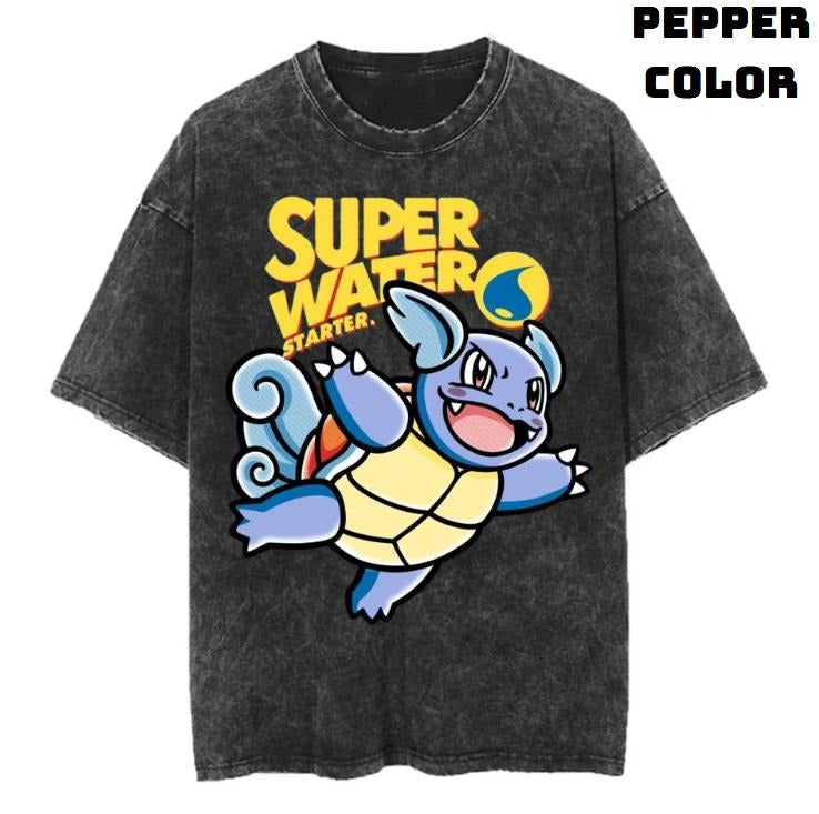 Super Water Vintage Graphic Tees, Wartortle Tshirt, Pokemon Shirts, Masters 2025 Merch, Vacation Outfits, Business Casual Outfits, Unisex Anime Manga Shirt Crewneck Gifts Clothing Men Women Streetwear
