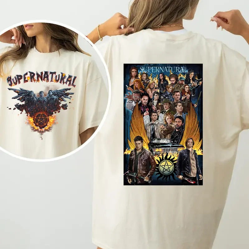 Supernatural T Shirt, Supernatural Vintage Shirt, Gift For Woman and Man Unisex T-Shirt Sweatshirt Hoodie