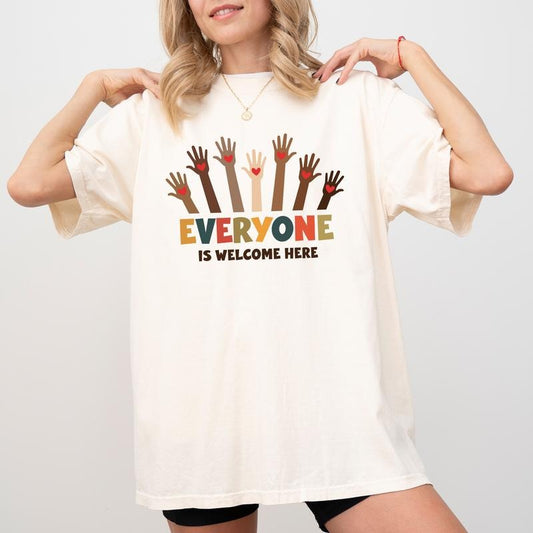 Support Idaho Teacher Comfort Colors Shirt, Everyone Is Welcome Here T-shirt, Equality Graphic Tee, Equal Rights Clothing, Inspirational  Outfits