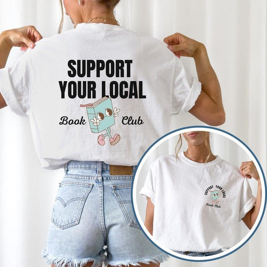 Support your local book club shirt, Born to read shirt, Romance reader, Cowgirl Tee, Book lover shirt, Retro book Tee IG3MK