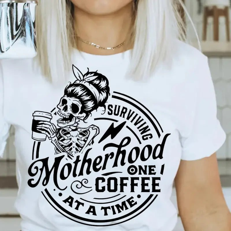 Surviving Motherhood Tshirt - Motherhood Tshirt - Gift for Mom - Casual Tshirt Breathable Comfortable